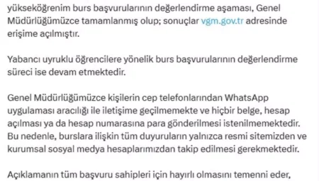 Yükseköğrenim Burs Sonuçları Açıklandı